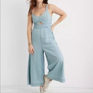 Aerie denim cutout jumpsuit size XL great condition